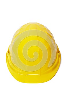 Yellow protective helmet