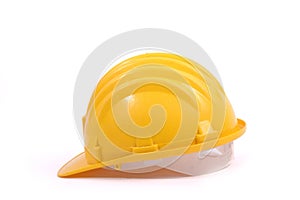 Yellow protective helmet