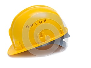 Yellow protective helmet