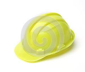 Yellow protective helmet