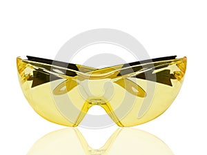 Yellow protective spectacles