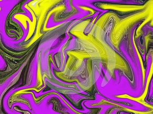 Yellow purple liquid illustration background for you