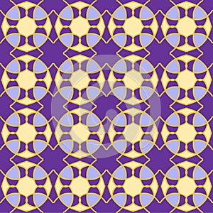Yellow purple magenta violet lavender mandala floral creative seamless design background