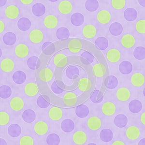 Yellow and Purple Polka Dot Fabric Background