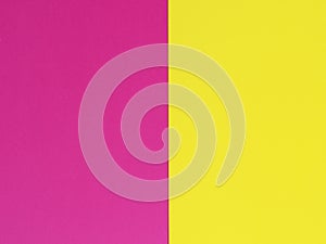 Yellow and purple. two-color paper background. copy space, ftal lay