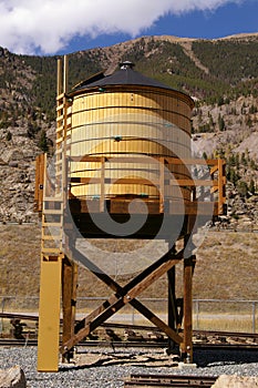 Yellow Railroad water tank on the Georgetown loop near Denver, Colorado