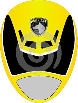 Yellow ranger helmet in Power Rangers: Space Patrol Delta (SPD)