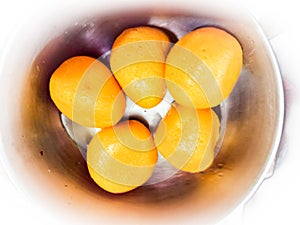 Yellow Rasgulla in plate testy sweets