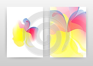 Yellow red blue concept abstract design of annual report, brochure, flyer, poster. Colorful yellow red background vector