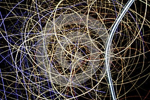 Yellow, Red, and blue light display, colored laser