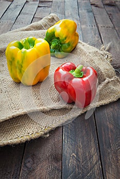 Yellow and red capsicum