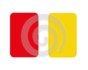 Yellow and red Card vector illustration