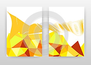 Yellow red diamond concept abstract design of annual report, brochure, flyer, poster. Yellow red concept background vector