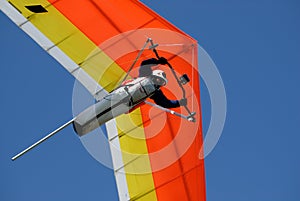 Yellow-red hang-glider