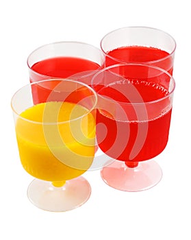 Yellow and red jello photo