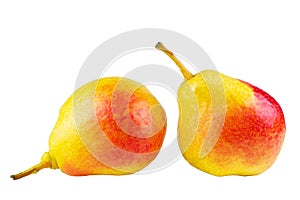 Yellow - red pears isolated on a white
