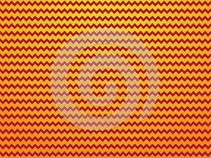 Yellow red zig zag background