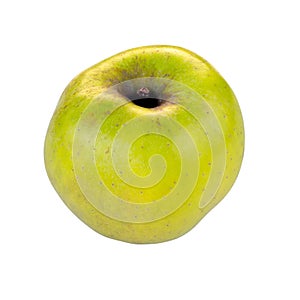 Yellow Renetta Apple on white background