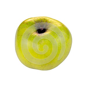 Yellow Renetta Apple on white background