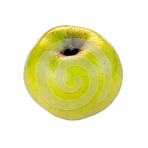 Yellow Renetta Apple on white background