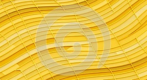 Yellow repeating pattern with curved lines