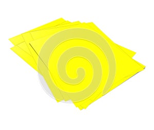 Yellow Reports blank template for presentation layouts and design. 3D rendering