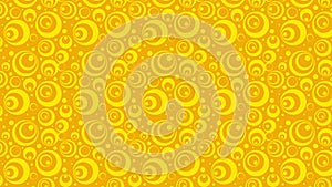 Yellow Retro Circles Seamless Wallpaper Pattern