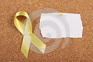 Yellow Ribbon and Blank Card