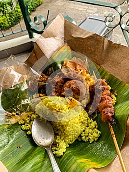 Yellow rice called Nasi Kuning