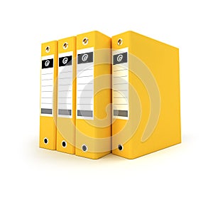 Yellow ring binders