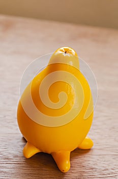 Yellow Ripe Garden Egg On Wooden Background