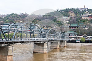 Yellow River Bridge (Zhongshan Bridge). The Bridge was the first permanent bridge over the Yellow River in Lanzhou,