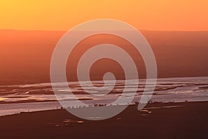 Yellow river sunset china