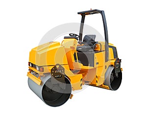 Yellow road roller