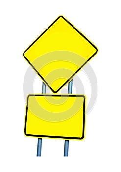 Yellow road-sign photo
