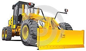 Yellow roadgrader