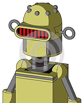 Yellow Robot With Dome Head And Visor Eye photo