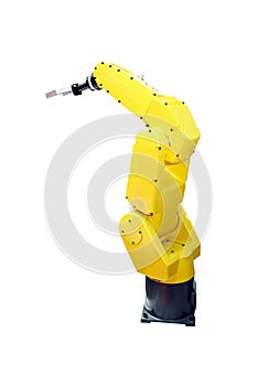 Yellow robotic arm