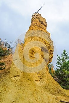 Yellow rocks in French Colorado, Provence, France