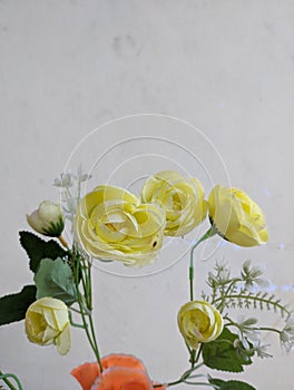 yellow rose replica beautiful. home accessories made of paper flower replicas.