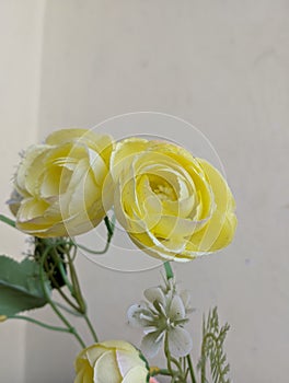 yellow rose replica beautiful. home accessories made of paper flower replicas.