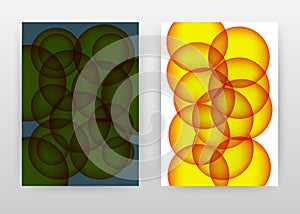 Yellow round light circular geometric abstract shapes design for annual report, brochure, flyer, leaflet, poster. Geometric