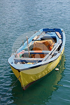 Yellow rowboat