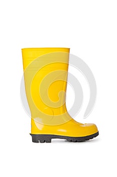 Yellow rubber boot