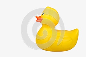 Yellow Rubber Duck with Clipping Path (Side Profile)