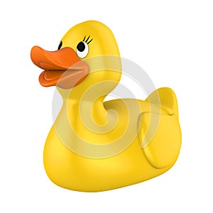 Yellow Rubber Duck Isolated