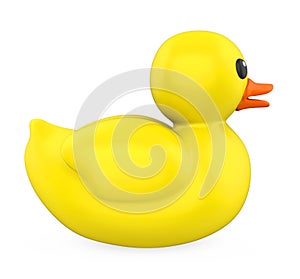 Yellow Rubber Duck Isolated