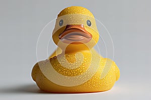 Yellow rubber duck isolated on white background, with no shadow, reflection, text or logo. the isolated object is a file suitable photo