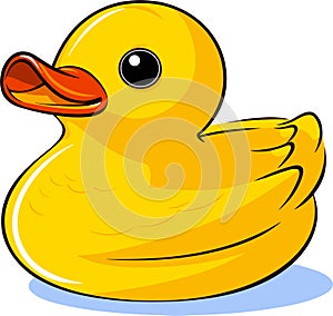 Yellow Rubber Duck Vector Illustration