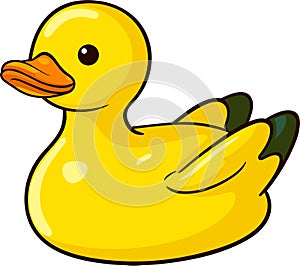 Yellow Rubber Duck Vector Illustration